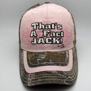 Duck Dynasty Cap Hat Camouflage & Pink "thats a fact jack!" Strap Back